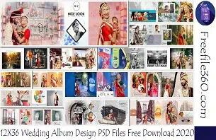 12X36 Wedding Album Design PSD Files