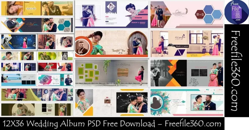 12X36 Wedding Album PSD Free Download