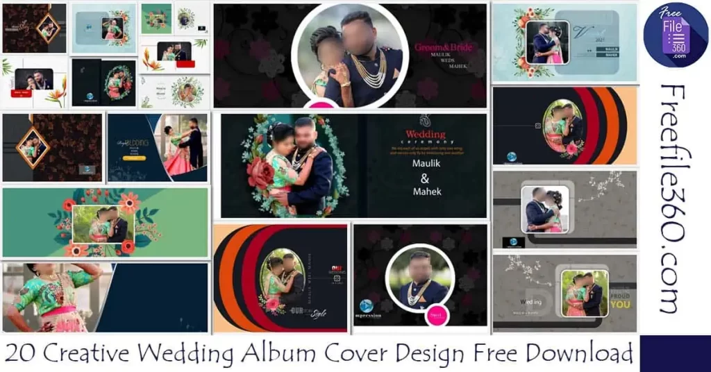 Creative Wedding Album Cover Design