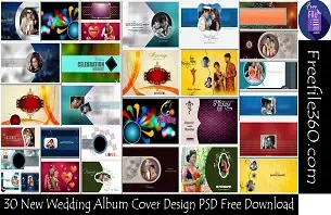 Wedding Album Cover Design PSD Free Download