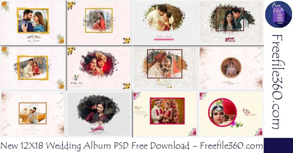 12X18 Wedding Album PSD Free Download 