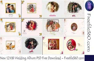 12X18 Wedding Album PSD Free Download