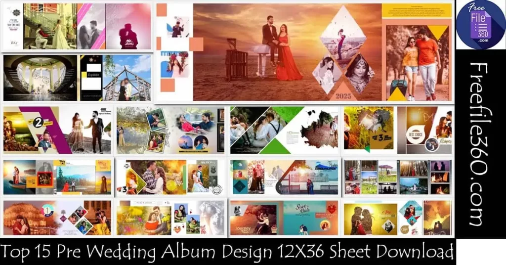 Pre Wedding Album Design 12X36 Sheet Download