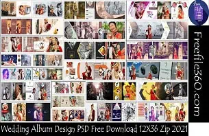 Wedding Album Design PSD Free Download 12X36 Zip 2021