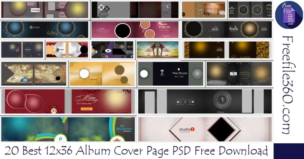 12x36 Album Cover Page PSD Free Download