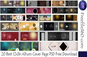 12x36 Album Cover Page PSD Free Download