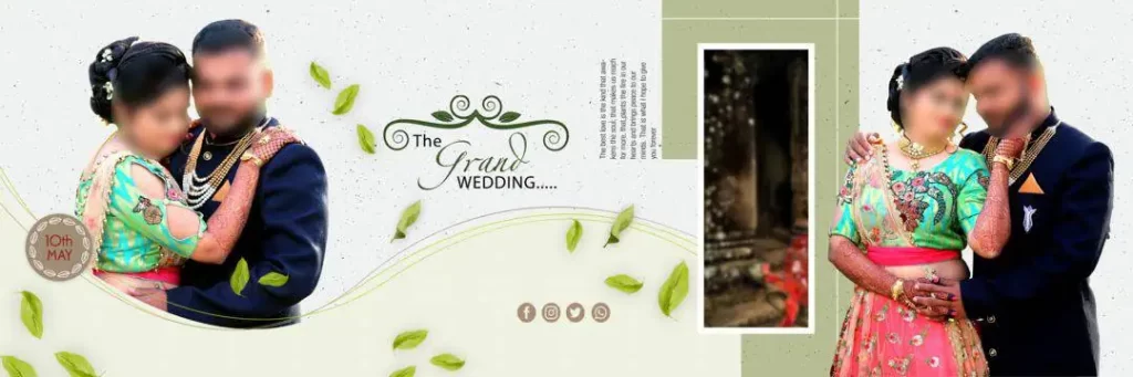 Indian Wedding Album Design 12X36 PSD Free Download