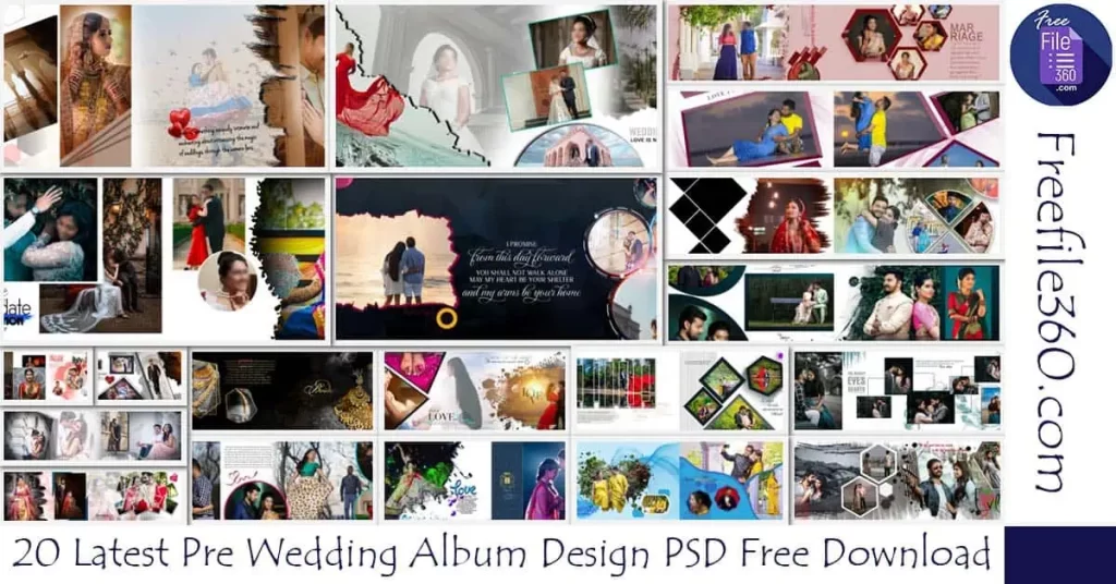 Pre Wedding Album Design PSD Free Download