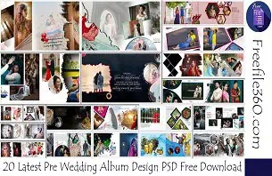 Pre Wedding Album Design PSD Free Download