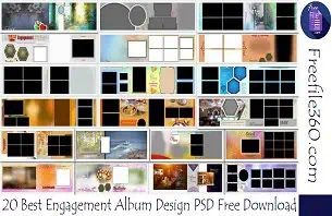 Engagement Album Design PSD Free Download