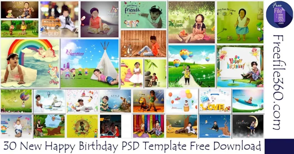 Happy Birthday PSD Template Free Download