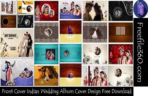 Front Cover Indian Wedding Album Cover Design