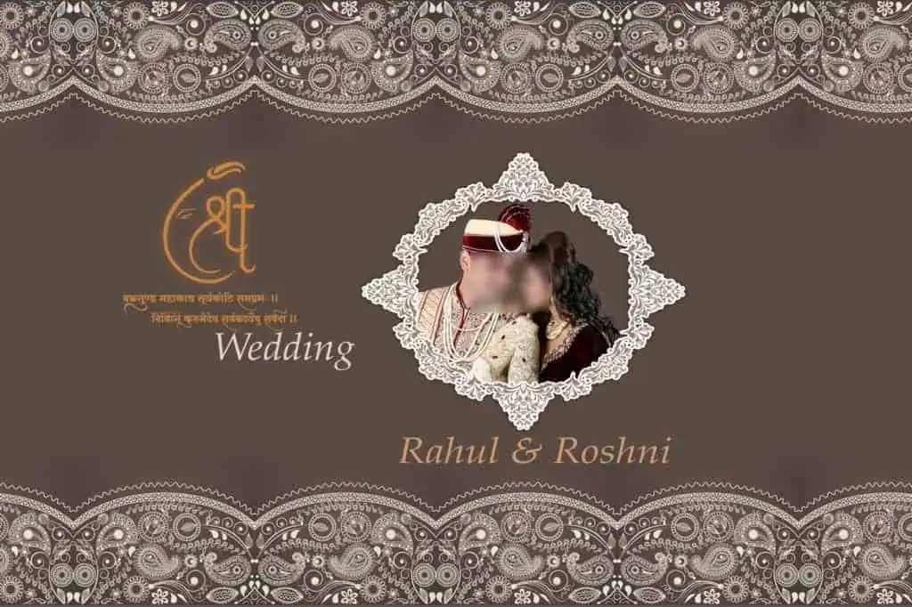 Front Cover Indian Wedding Album Cover Design