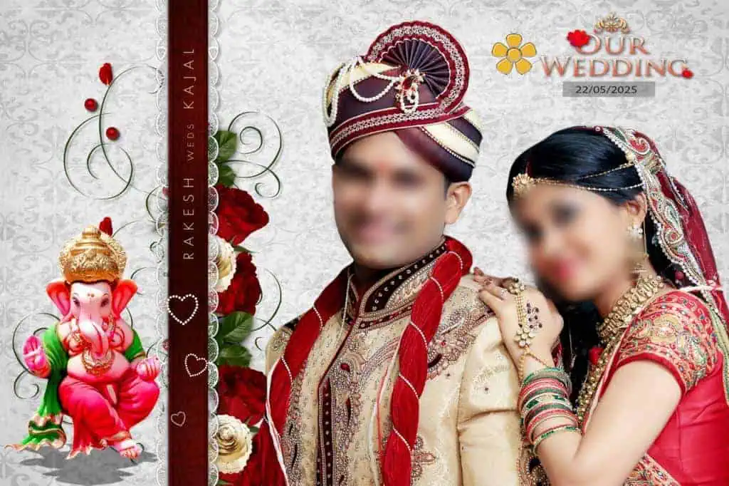 Front Cover Indian Wedding Album Cover Design