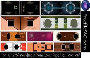 12x36 Wedding Album Cover Page