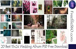 15x24 Wedding Album PSD