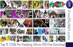 12X36 Pre Wedding Album PSD